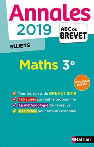 Annales brevet de maths 2019